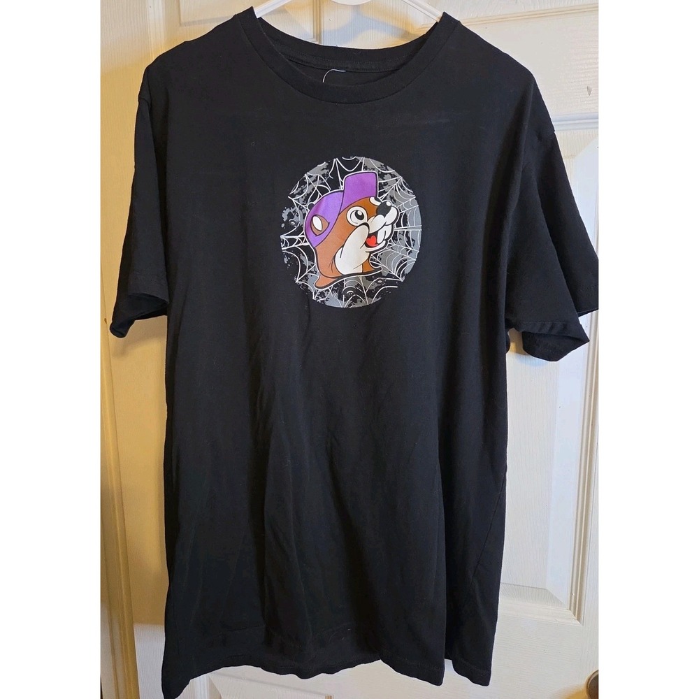 Buc-ee's Halloween 2025 T-Shirt Large Black Put a Spell on Me Beaver Graphic Tee